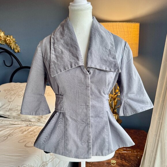 Elroy Organics Grey 3/4 Sleeve Jacket - Picture 1 of 13